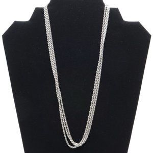 60-inch Milor Italian Silver Rope Chain Necklace